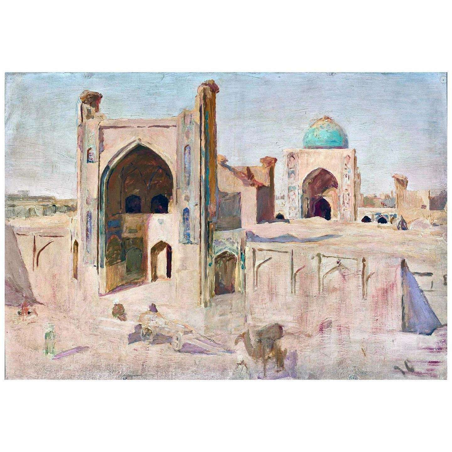  Jan Cianglinski. Meczet Kalan w Bucharze. 1912. Muzeum Narodowe w Warszawie
